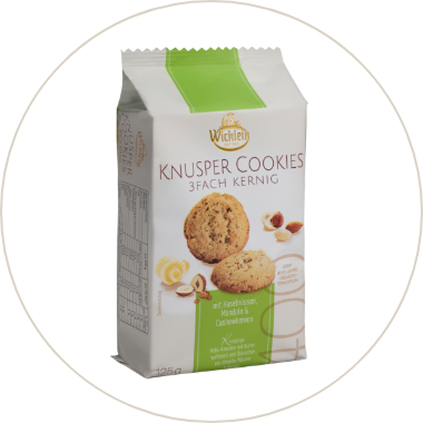 Knusper Cookies 3 Fach Kernig