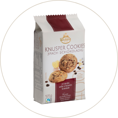 Knusper Cookies 3 Fach Schokolade