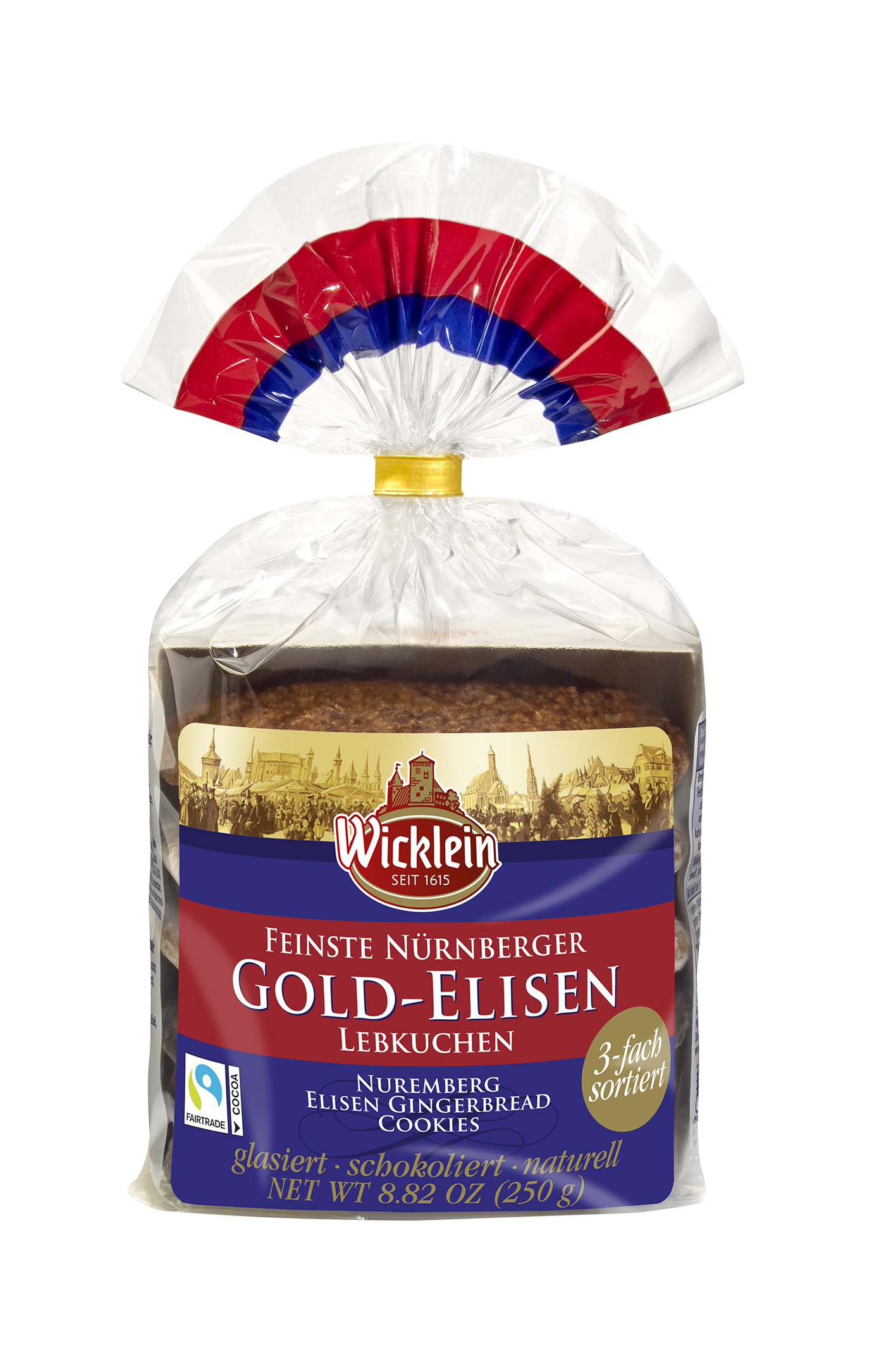 Finest Nürnberger Gold-Elisen-Lebkuchen, 3 kinds